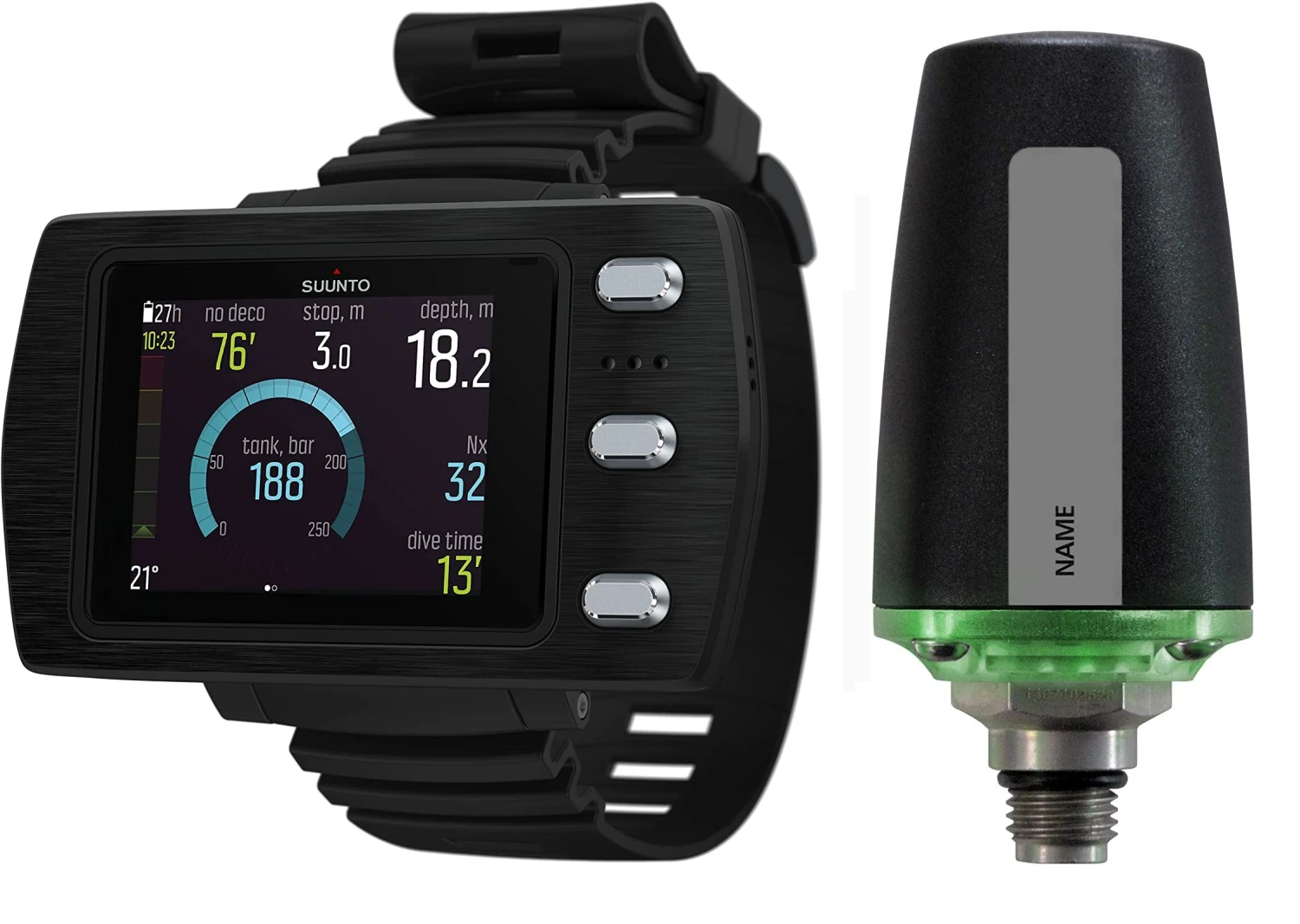 Suunto EON STEEL BLACK Tauchcomputer Mit Sender TANK POD 3 Suunto EON STEEL BLACK Tauchcomputer Mit Sender TANK POD