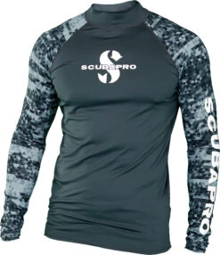Scubapro GRAPHITE Rash Guard Langarm Herren Slim Fit UV-Shirt -ActionSport Würzburg Shop trendy graphite ls m 65 032 ghost 1